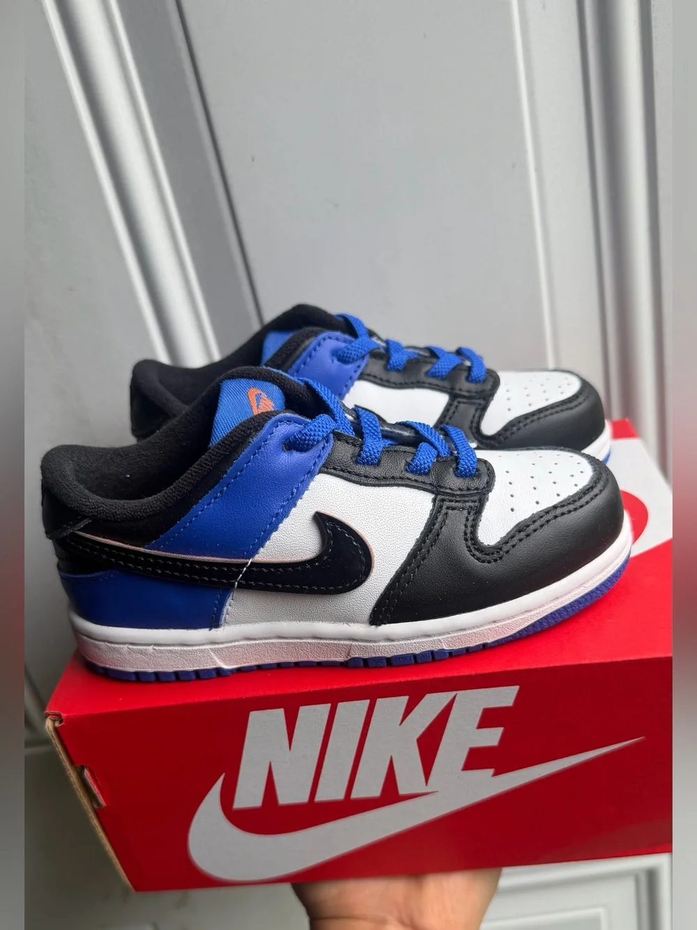 Nike Kids Low-Top Sneakers - Black/White/Royal Blue